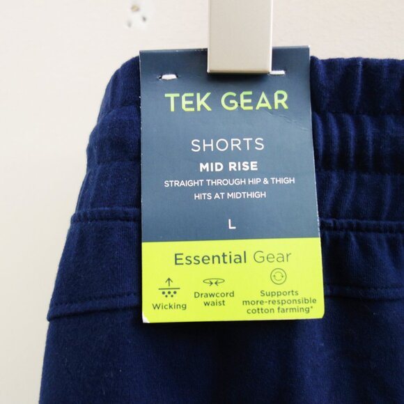 Tek Gear Women's Essential Mid Rise Athletic Shorts Navy (L) NWT! - Picture 6 of 7
